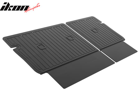 IKON MOTORSPORTS TPE Backrest Mats, Compatible with 2023-2025 Mazda CX-50, All Weather Rear Seat Back Mat Cover Protector, Black 2PCS