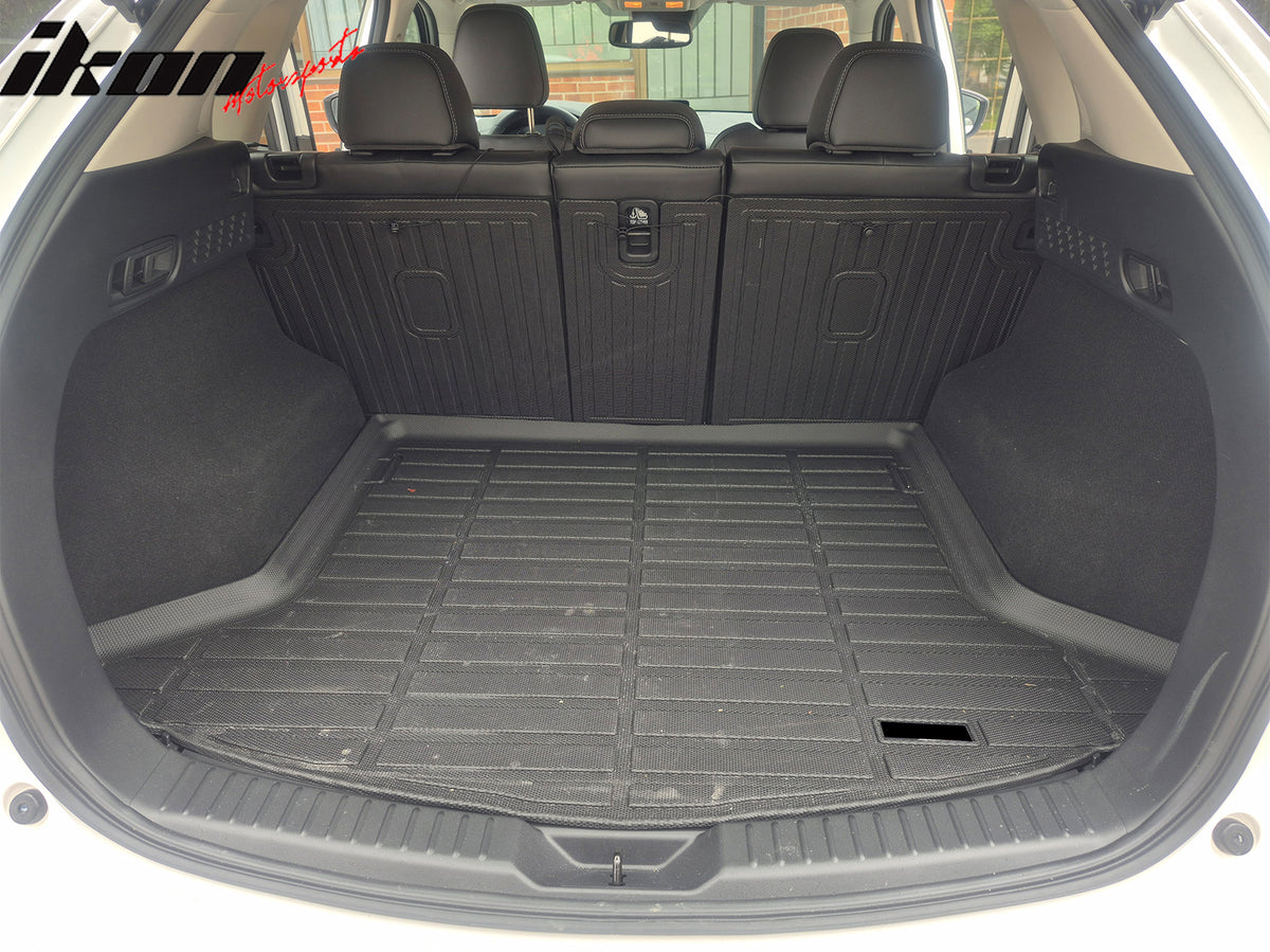 IKON MOTORSPORTS TPE Backrest Mats, Compatible with 2017-2025 Mazda CX-5, All Weather Rear Seat Back Mat Cover Protector, Black 1PC