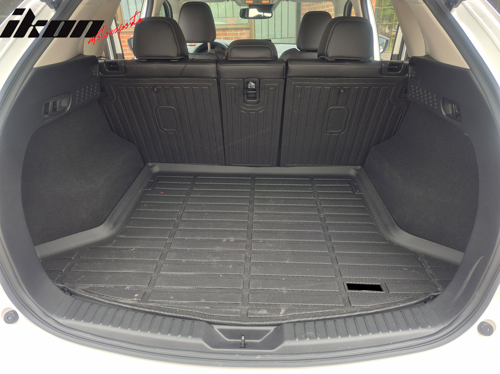 IKON MOTORSPORTS TPE Backrest Mats, Compatible with 2017-2025 Mazda CX-5, All Weather Rear Seat Back Mat Cover Protector, Black 1PC