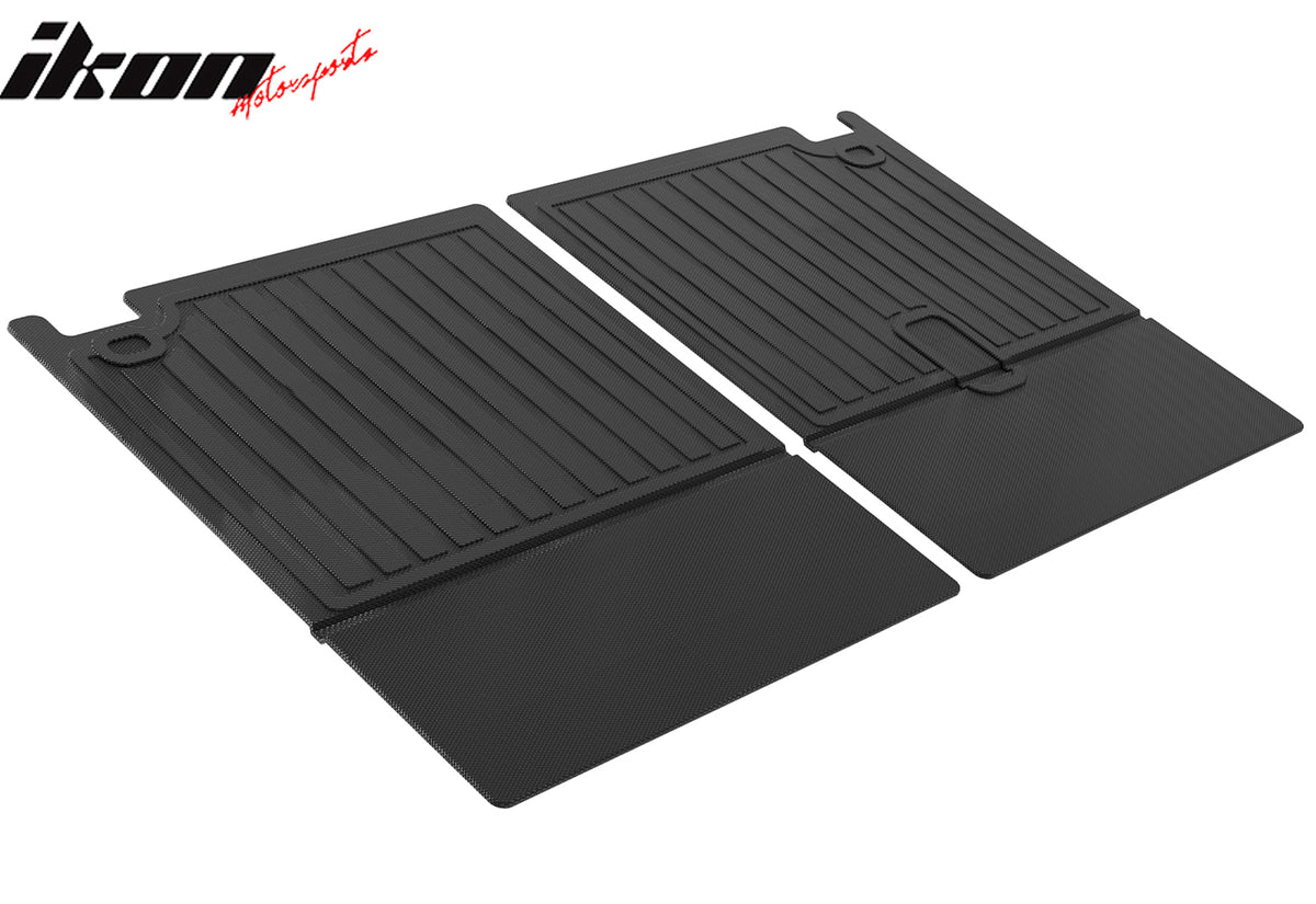 IKON MOTORSPORTS, Backrest Mats Seat Back Protector Compatible With 2013-2020 Nissan Pathfinder INFINITI QX60 JX35, Black TPE All Weather Rear Cargo Trunk Liner Backrest Mats Interior Accessories 2PCS