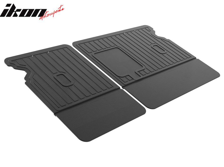IKON MOTORSPORTS TPE Backrest Mats, Compatible with 2025-2026 Polestar Polestar 3, All Weather Rear Seat Back Mat Cover Protector, Black 2PCS