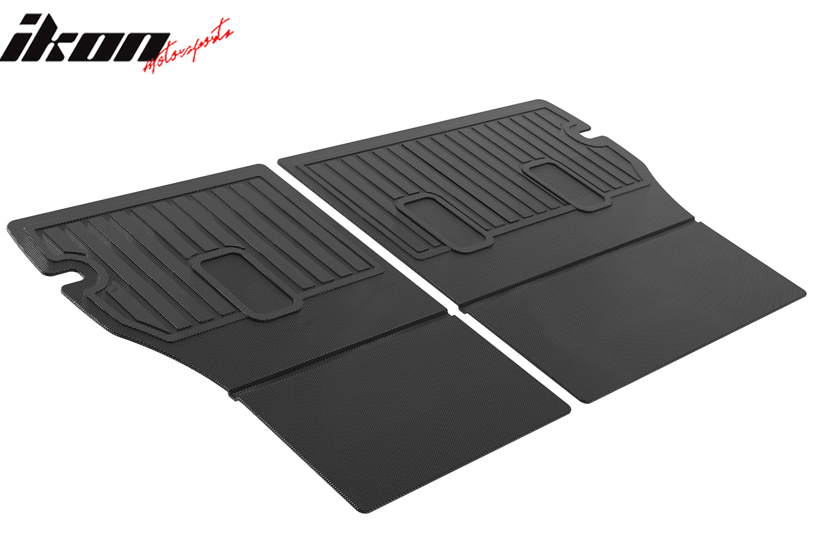 IKON MOTORSPORTS, Backrest Mats Seat Back Protector Compatible With 2025 Subaru Forester, Black TPE All Weather Rear Cargo Trunk Liner Backrest Mats Interior Accessories 2PCS