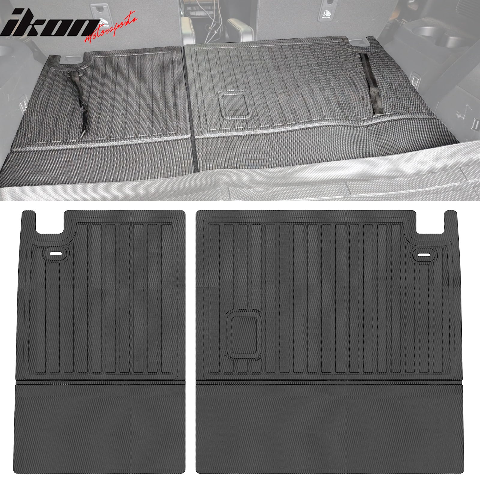 Fits 20-25 Toyota Highlander 3D Molded TPE Rear Backrest Mat + Cargo Cover