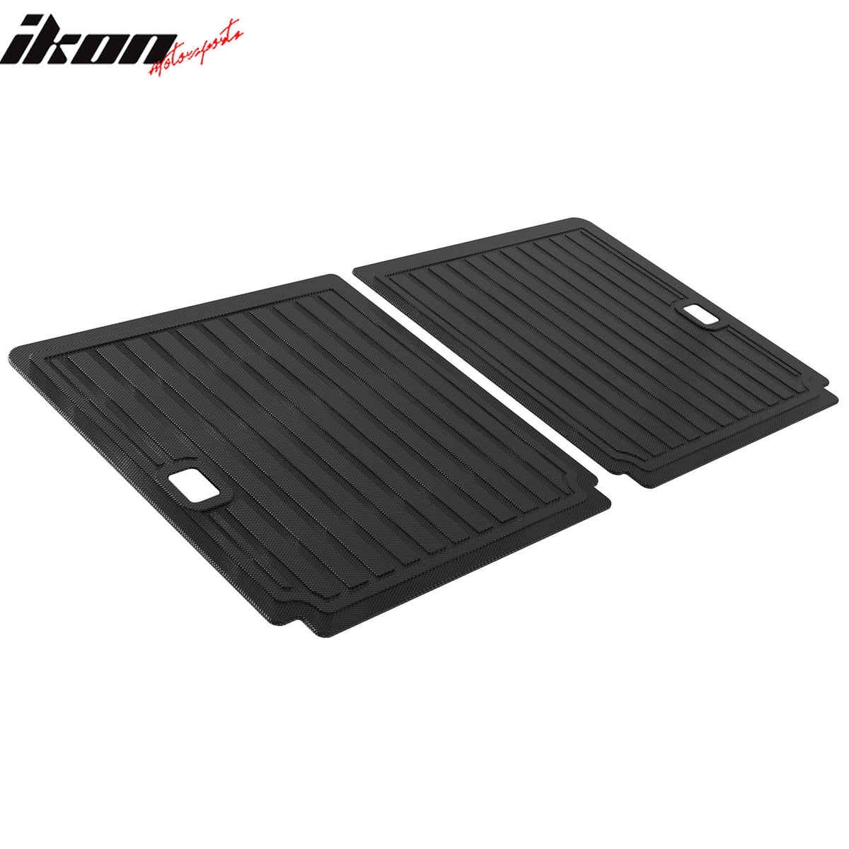 IKON MOTORSPORTS, Rear Seat Protector Backrest Cover Compatible With 2018-2024 Volkswagen Tiguan 7 Seats, Black TPE Waterproof Seat Back Liners Mat Pad Interior Accessories 2 Pieces