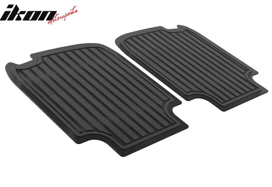 IKON MOTORSPORTS, Backrest Mats Seat Back Protector Compatible With 2021-2024 Volvo XC90 Recharge, Black TPE All Weather Rear Cargo Trunk Liner Backrest Mats Interior Accessories 2PCS