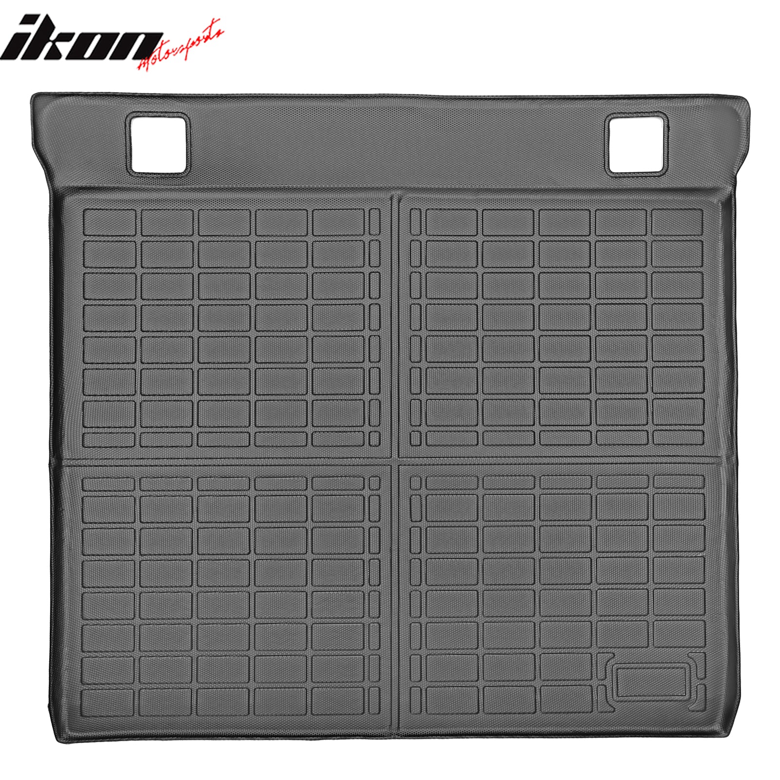 IKON MOTORSPORTS TPE Cargo Trunk Liner & Backrest Mat, Compatible with 2014-2024 Toyota 4Runner 5 Seats, Custom Fit All Weather Protection Heavy Duty Rear Tray Cargo Mats Protector, Black