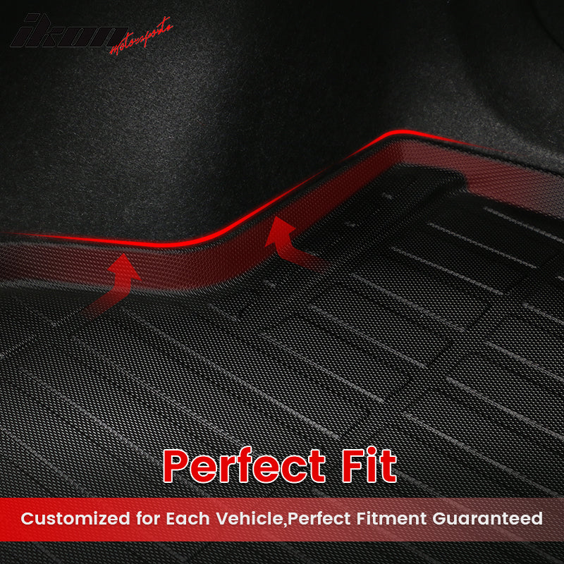 Fits 23-24 Kia Niro EV TPE 3D All Weather Floor Mats Liner 3PC + Trunk Mat Cover