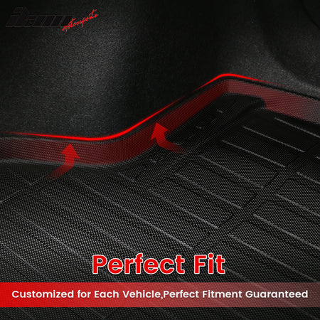 Fits 21-23 Ford Bronco 4DR All Weather TPE 3D Floor Mats Carpets 3PC + Trunk Mat