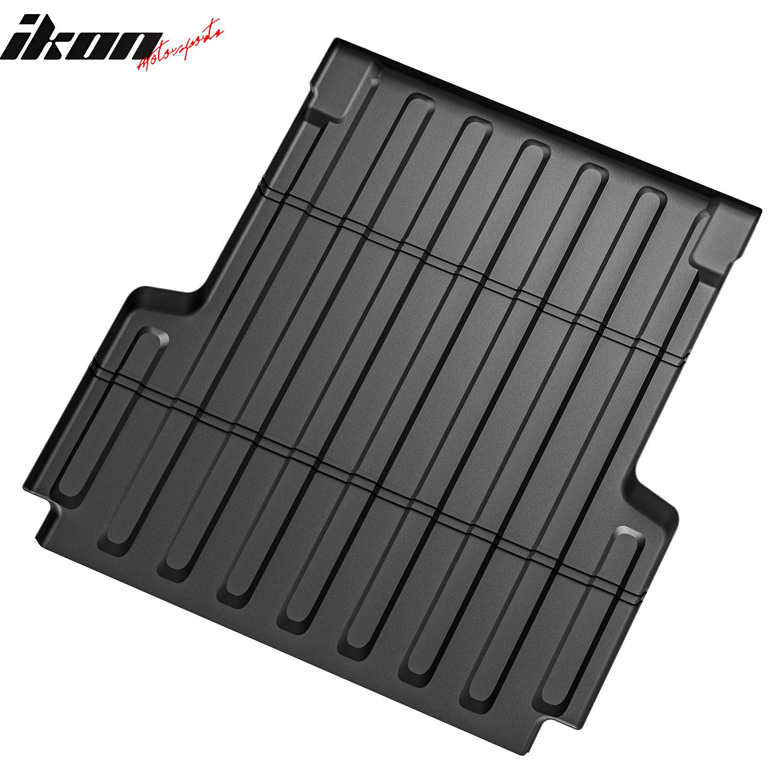 IKON MOTORSPORTS TPE Truck Bed Mat, Compatible with 2020-2024 Jeep Gladiator JT, Custom Fit All Weather Heavy Duty 3D Rear Cargo Trunk Tray Protector Liner 1PC, Black