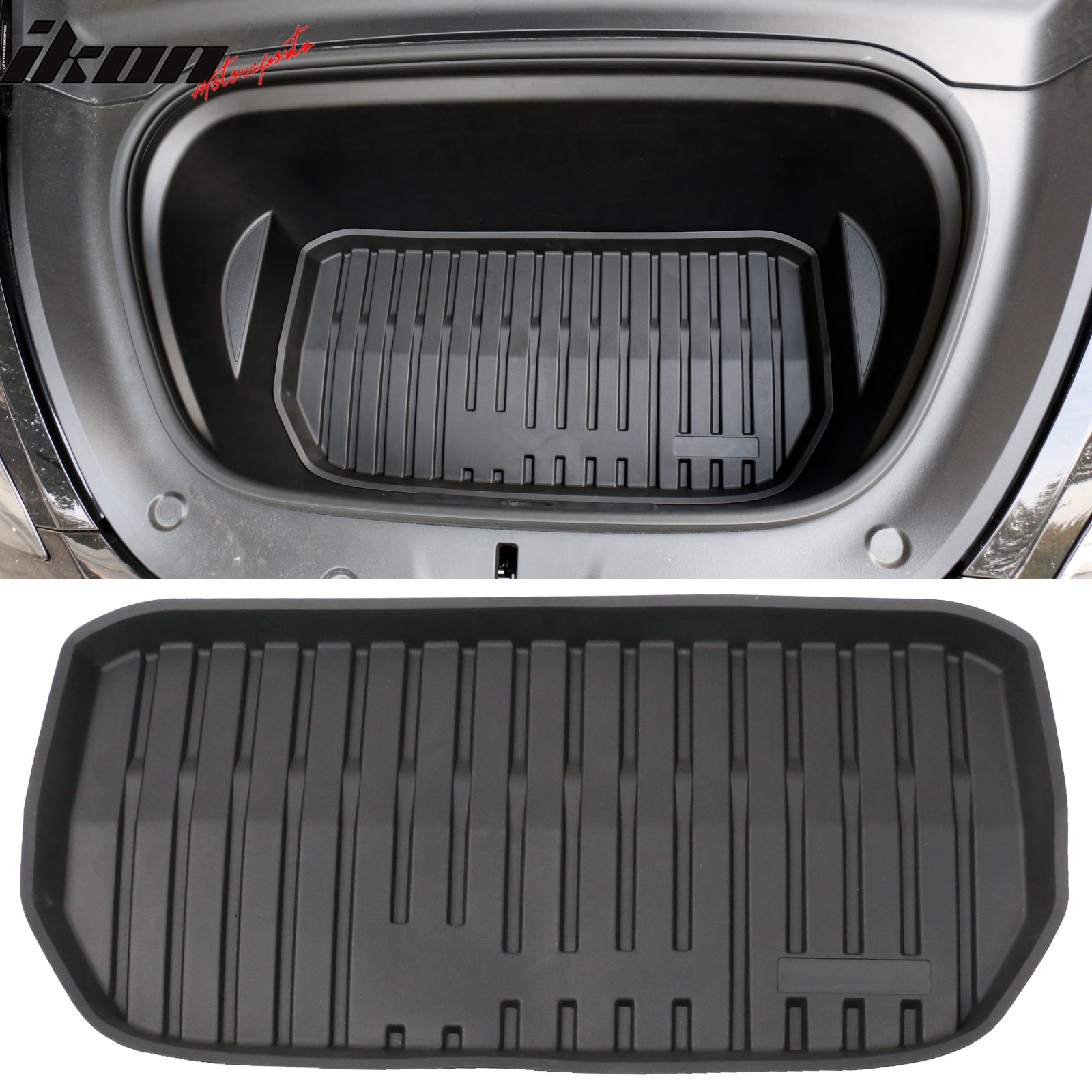 Fits 20-24 Tesla Model Y All Weather Trunk Mats Cargo Liner Injection TPE - 3PCS