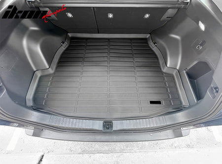 IKON MOTORSPORTS 3D TPE Trunk Mats + Backrest Mats, Compatible with 2026 Toyota RAV4 Hybrid, TPE All Weather Waterproof Non-Slip Floor Liners, Front & 2nd Row Full Set Interior Accessories, 3D Molded