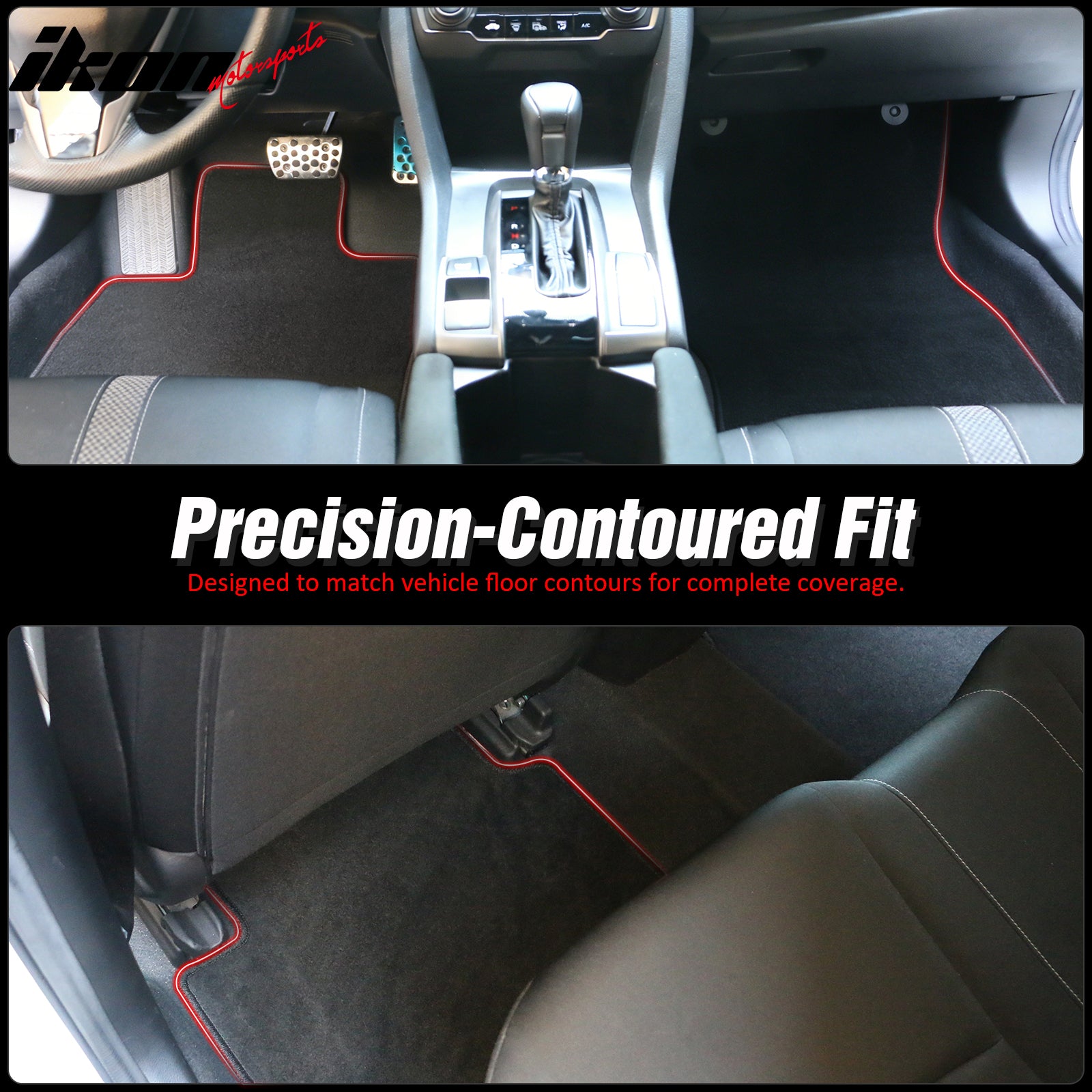 Fits 10-12 Toyota 4Runner Anti-Slip First Second Row Floor Mats Carpet Nylon 4PC