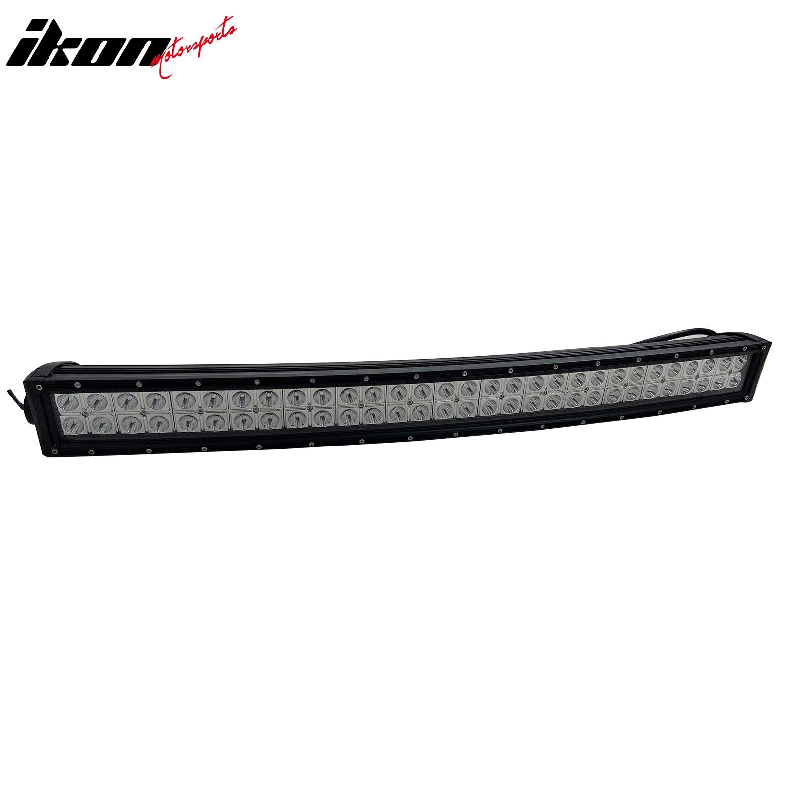 IKON MOTORSPORTS LED Light Bar, Compatible with Universal, Aluminum Black 31" 180W 60 LED Light Bar Truck SUV ATV Jeep Offroad (30 Degree Flood, 2 Rows, S1 Side Mount Rivets)