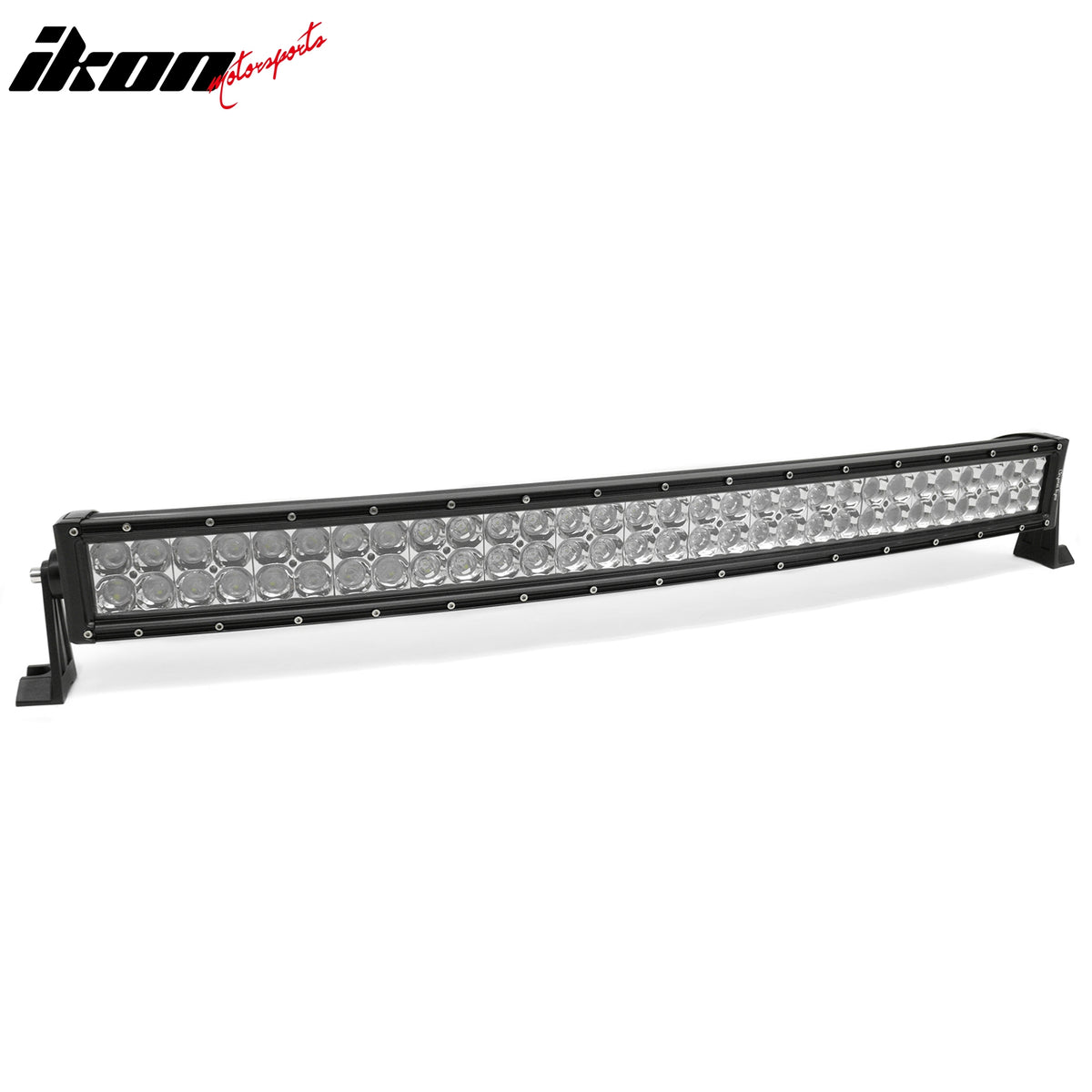 IKON MOTORSPORTS, 31" 180W LED Light Bar Compatible With Universal, Aluminum Black 60 LED 2 RAW 60° Flood/8° Spot Combo Beam Off Road Driving Work Light for Truck SUV UTV ATV Jeep 4x4