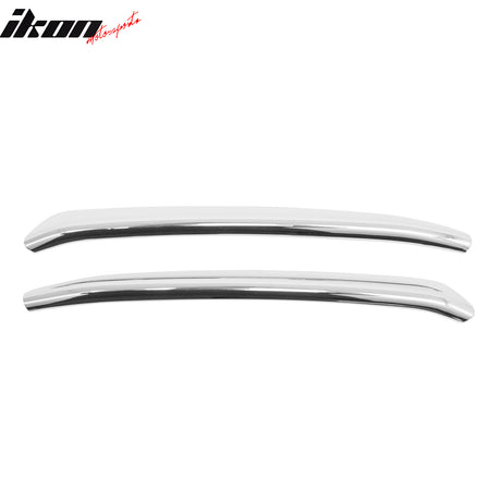 IKON MOTORSPORTS, Front Fog Lights Garnishes Compatible with 2015-2020 Chevrolet Tahoe, Chrome Exterior Bezels Cover Frames Surround Rims, 2PCS