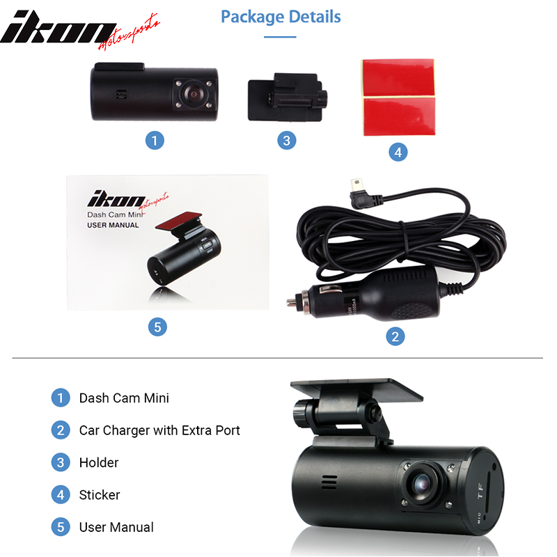 Dash Cam Mini A110 720P 120° Car DVR Camera Video Recorder Night Vision G-Sensor