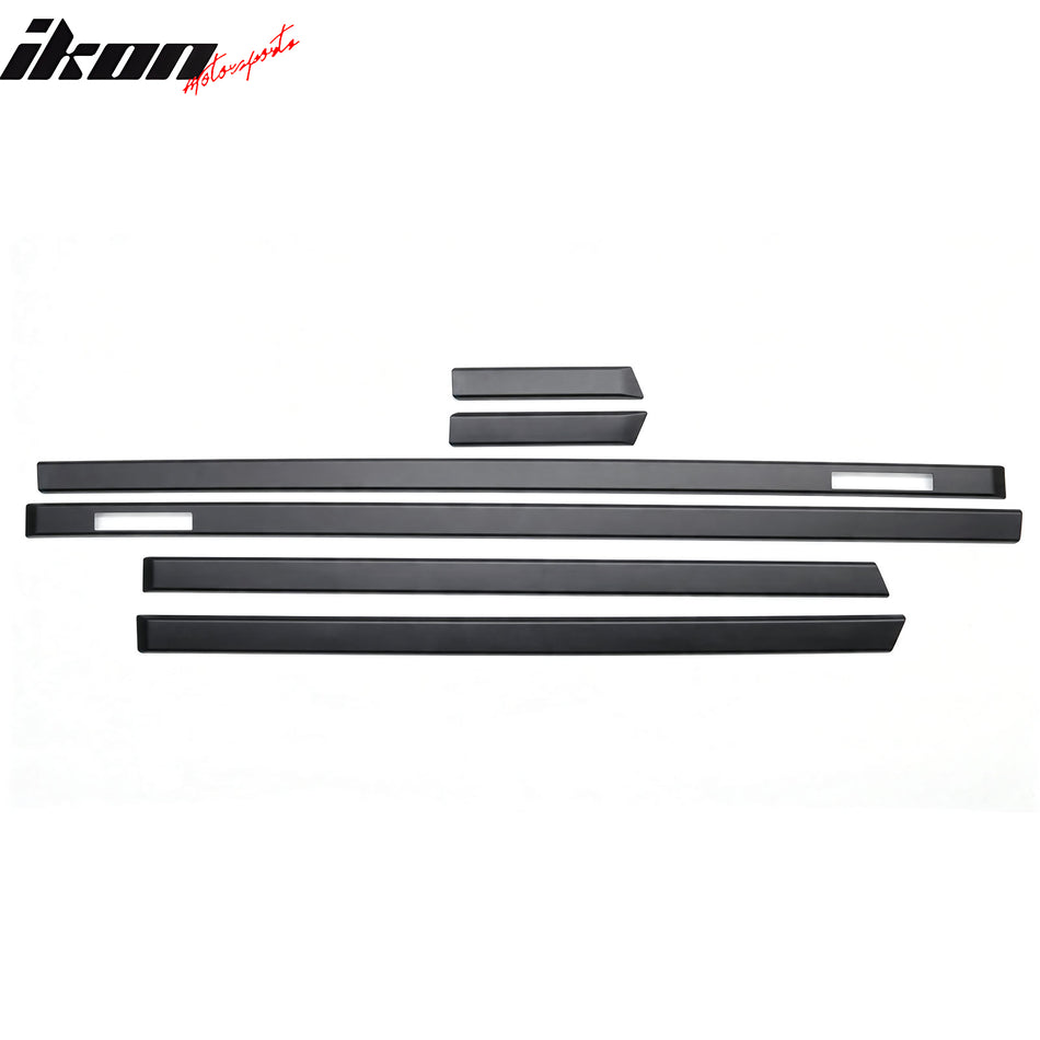 1996-2003 BMW E39 5-Series 525i 530i 540i 528i 6PCS Door Side Body Guard Molding Trim  M3 Style Black