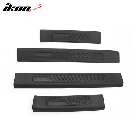 Fits 21-24 Ford Bronco 4 Door Black TPE Door Edge Guard Sill Protector Cover 4PC