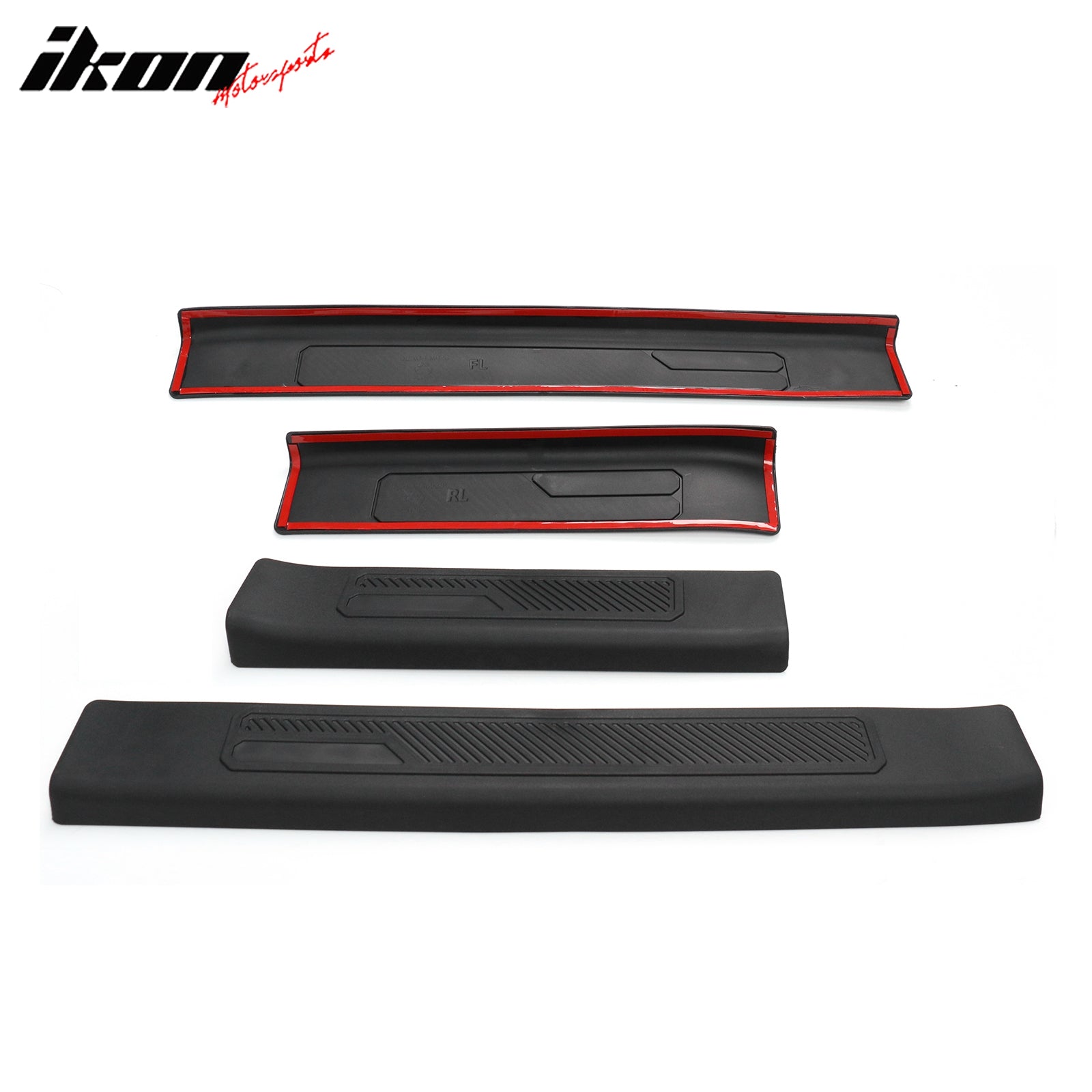 Fits 21-24 Ford Bronco 4 Door Black TPE Door Edge Guard Sill Protector Cover 4PC