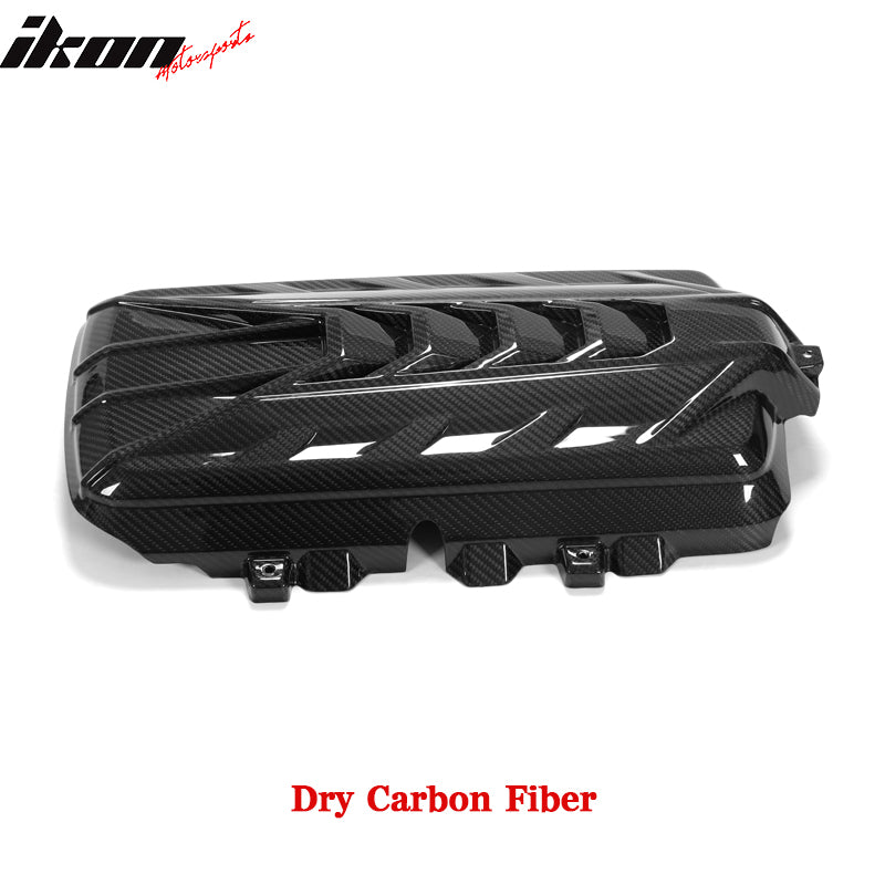 Dry Carbon Fiber Fits 20-25 Chevy Corvette C8 6.2L LT2 Engine Cover Gloss Black