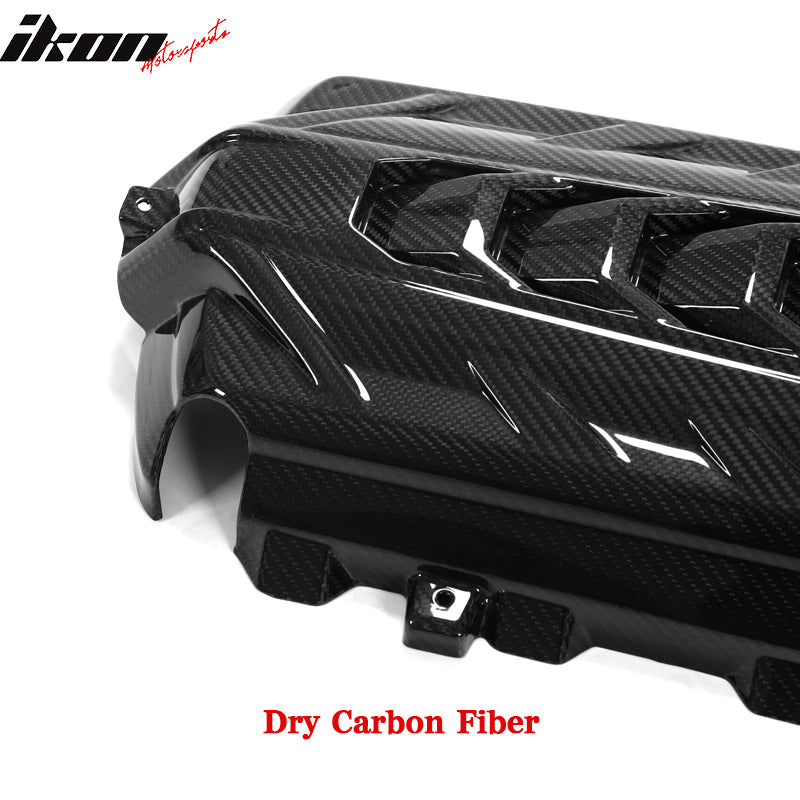 Dry Carbon Fiber Fits 20-25 Chevy Corvette C8 6.2L LT2 Engine Cover Gloss Black