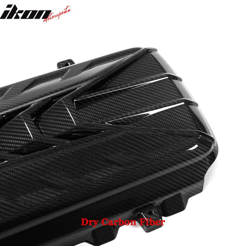 Dry Carbon Fiber Fits 20-25 Chevy Corvette C8 6.2L LT2 Engine Cover Gloss Black