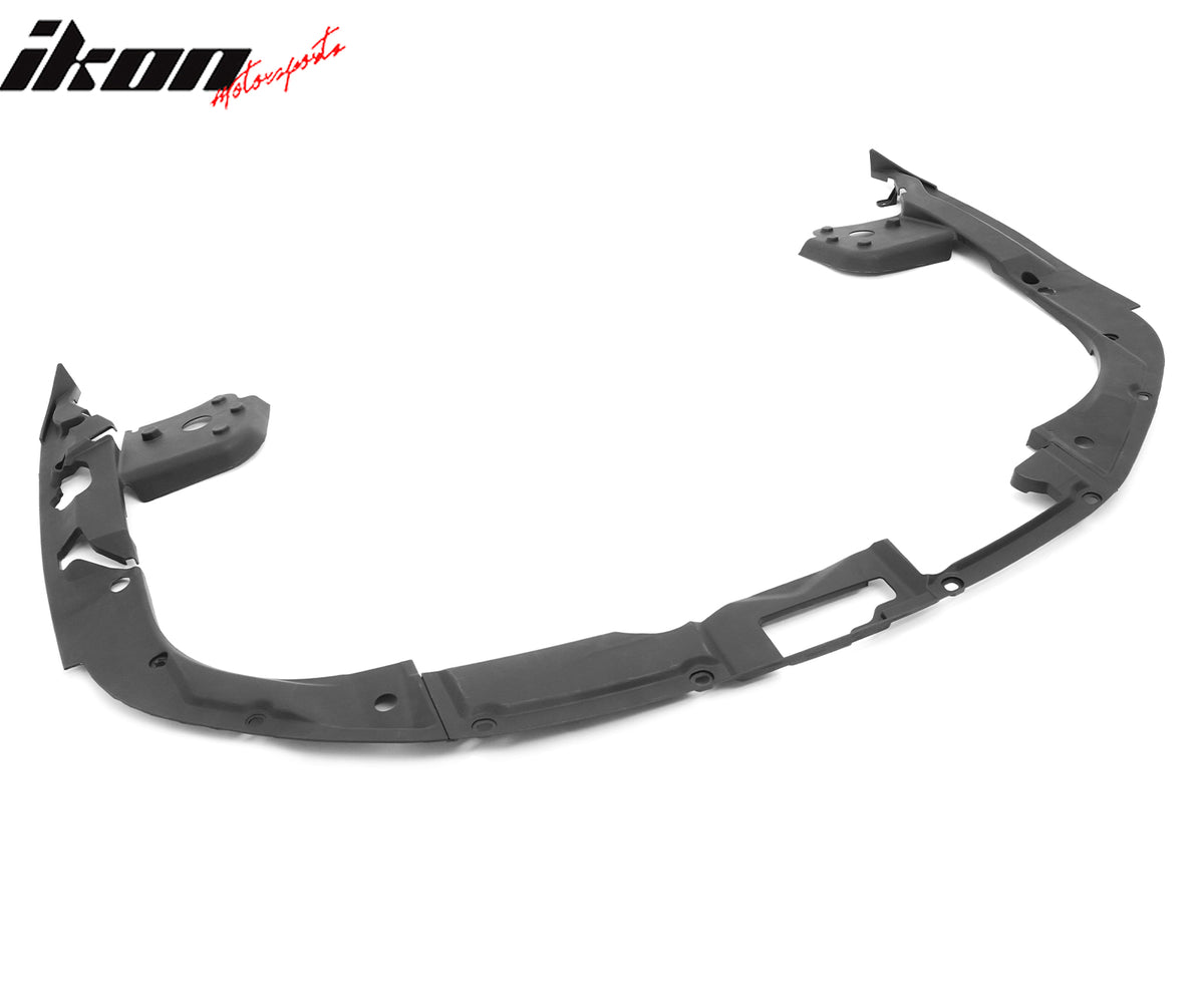 IKON MOTORSPORTS, Engine Bay Side Panel Covers Compatible With 2022-2026 Honda Civic 11th Gen, Unpainted PP Long Version Interior 1.5L Engine Bay Side Panel Cover Radiator Cooling Plate