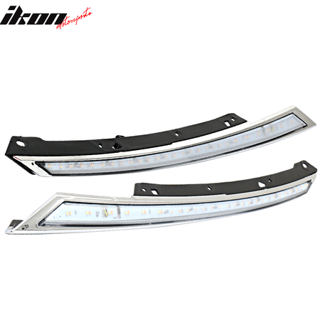 Fits 16-20 Honda Civic 10th Gen Chrome Eyebrow Light 2 Colors Switchback Amber