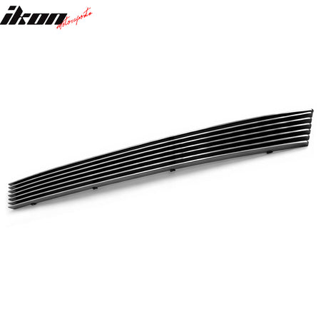 IKON MOTORSPORTS Front Lower Insert Grille, Compatible with 2006-2007 Ford F-150, Billet Style Chrome Replacement Front Bumper Hood Grill 1PC