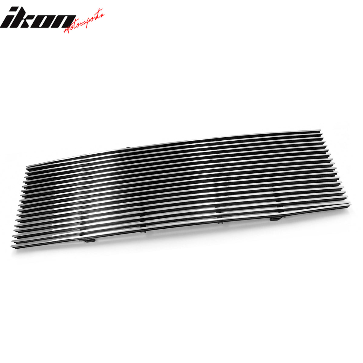 IKON MOTORSPORTS Front Upper Insert Grille, Compatible with 2001-2006 Ford Explorer Sport & Sport Trac, Billet Style Chrome Aluminum Replacement Front Bumper Hood Grill 1PC