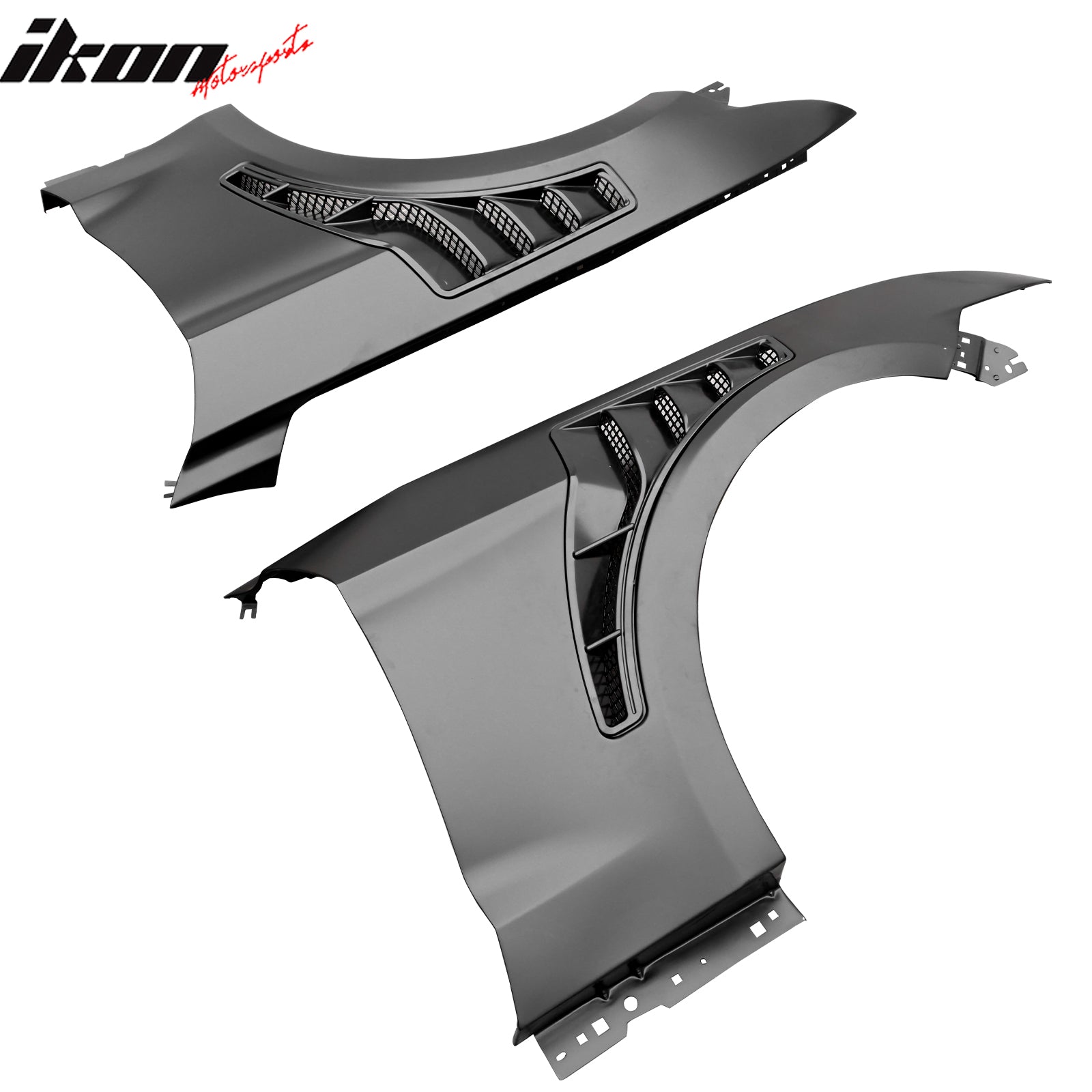 Fits 15-17 Ford Mustang V6/GT GT500KR Style Front Fenders Aluminum Side Panel
