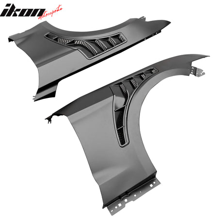 Fits 15-17 Ford Mustang V6/GT GT500KR Style Front Fenders Aluminum Side Panel