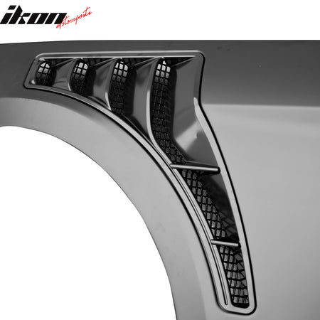Fits 15-17 Ford Mustang V6/GT GT500KR Style Front Fenders Aluminum Side Panel