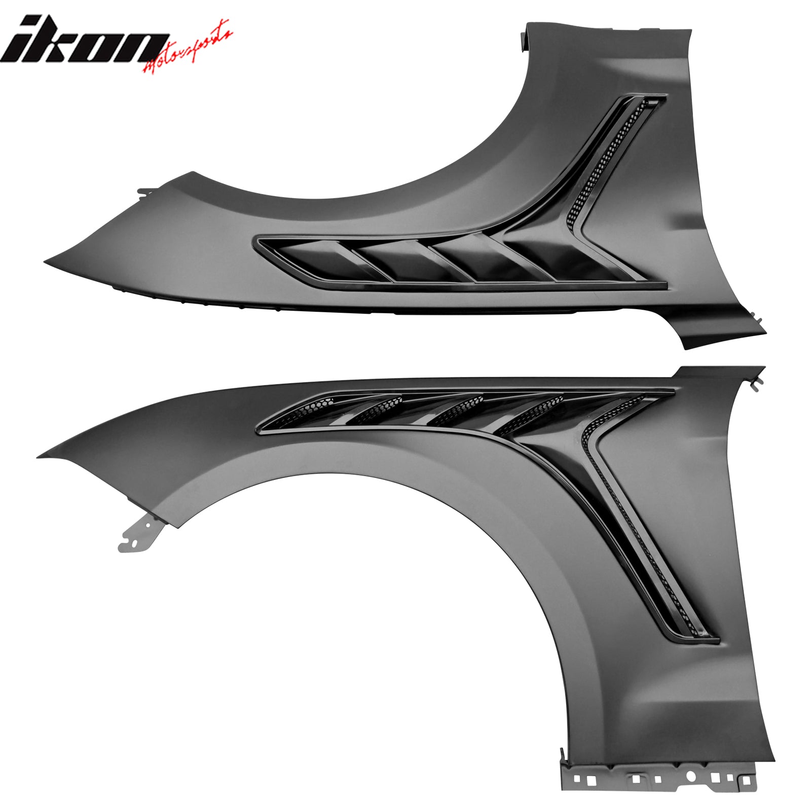 Fits 18-23 Ford Mustang V6/GT/Bullitt GTD Style Front Side Fenders - Aluminum