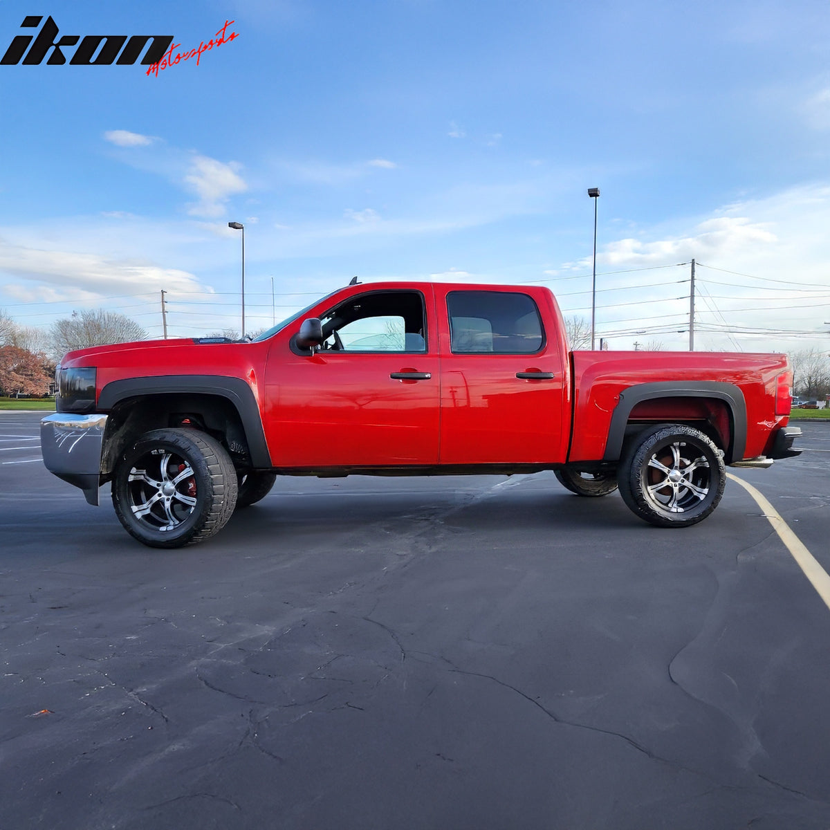 Fit 07-13 Silverado 1500 69.3" Short Bed OE Style Fender Flares 4PC Unpainted PP