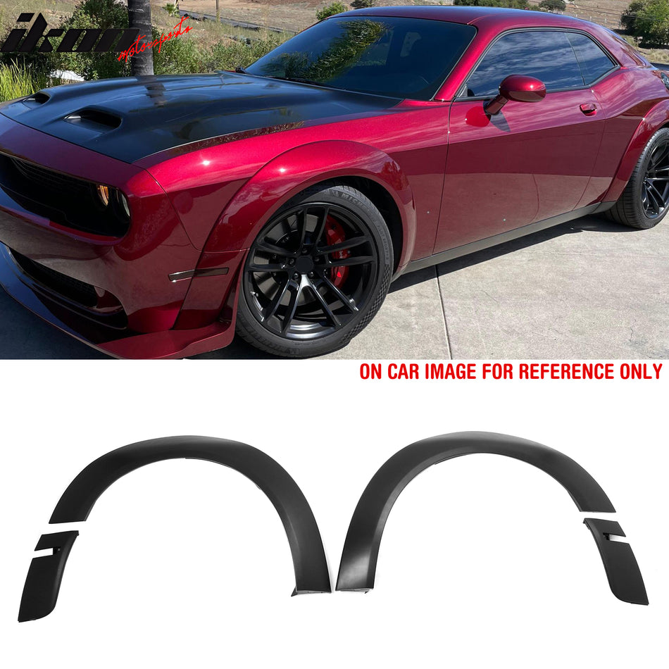 2018-2023 Dodge Challenger Widebody OE Style Front Fender Flares Wheel Cover Unpainted PP 2PCS