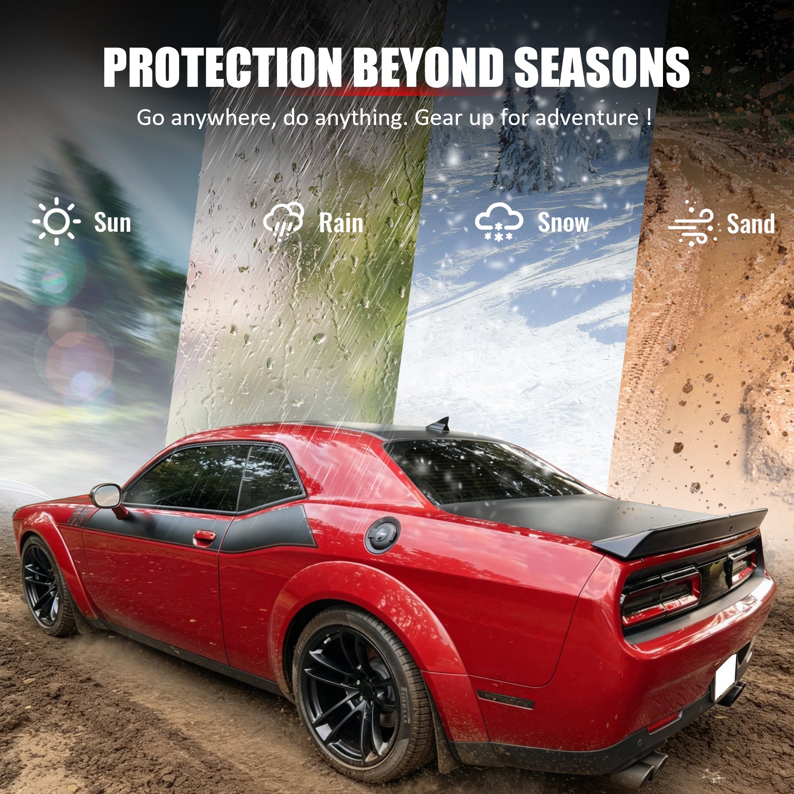 For 18-23 Dodge Challenger Widebody OE Style Rear Fender Flares Unpainted 2PCS