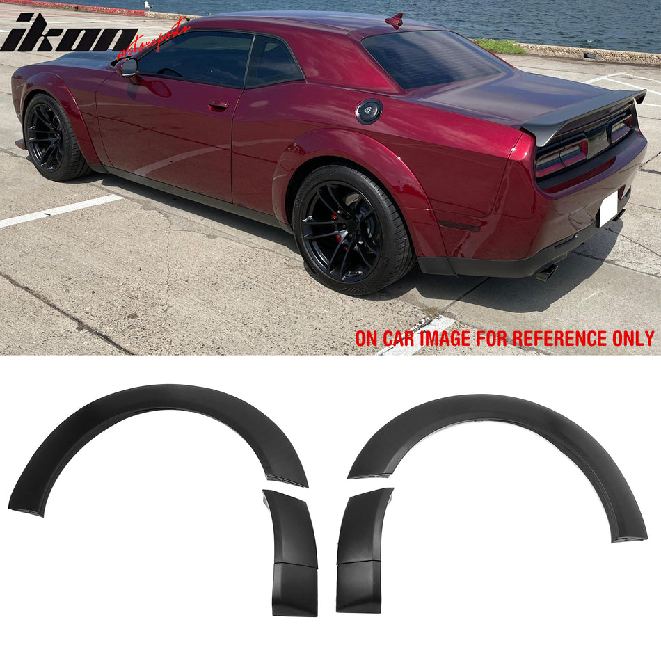 2018-2023 Dodge Challenger Widebody OE Style Rear Fender Flares Wheel Cover Unpainted PP 2PCS