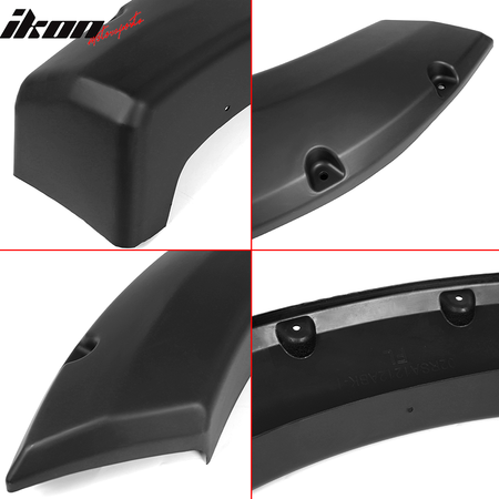 Fit 04-08 Ford F-150 Pocket Rivet Style 4PC Fender Flare Wheel Cover Matte Black