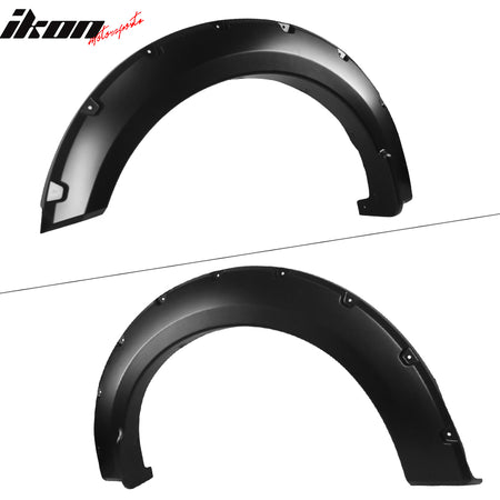 Fits 18-19 Ford F150 Offroad Pocket Style Fender Flares 4PC Smooth Black - PP