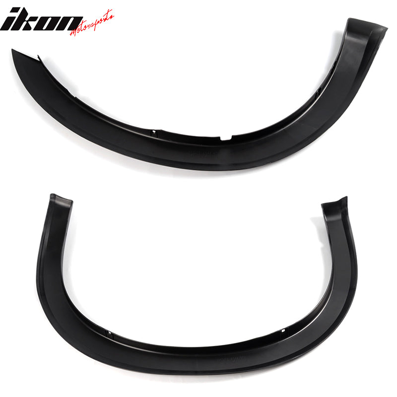 Fender Flares Compatible With 1999-2007 Ford F250 F350 Superduty, Factory Style Black PP Textured Front Rear Right Left Wheel Cover Protector Vent Trim by IKON MOTORSPORTS, 2000 2001 2002 2003 2004