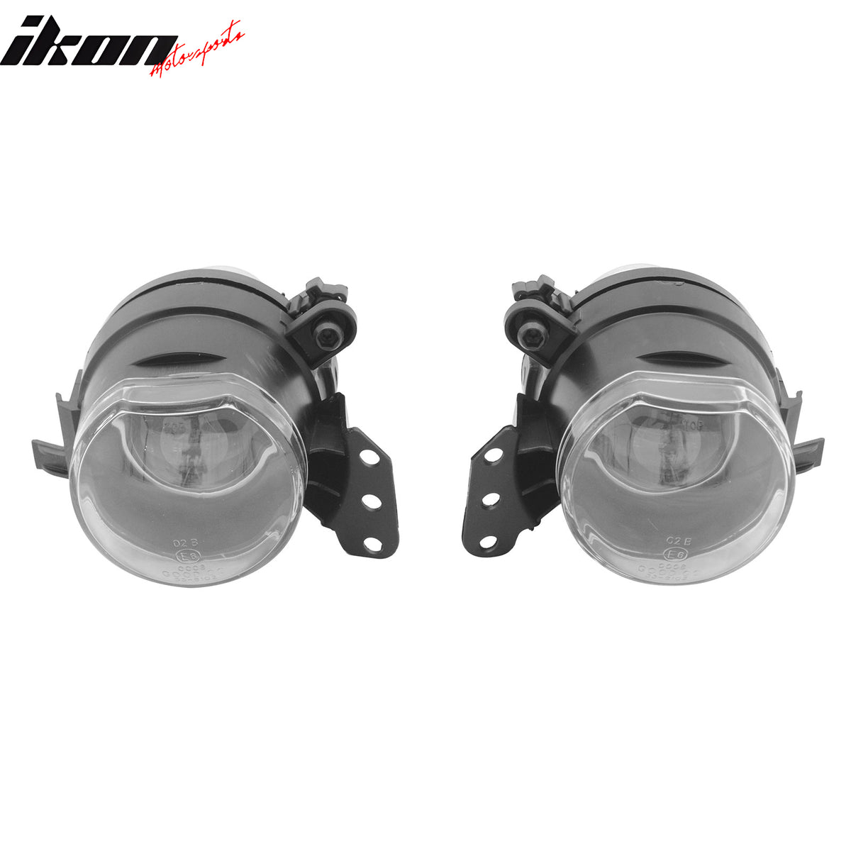 IKON MOTORSPORTS Fog Lights, Compatible with 2004-2007 BMW E60 5 Series, Clear Lens Front Bumper Driving Fog Lamp, Pair