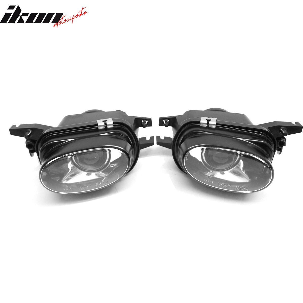 IKON MOTORSPORTS Fog Lights, Compatible with 2001-2007 Benz W203 C230 C240 C280 C320 C350 Sedan, Black Housing Clear Lens Front Bumper Driving Fog Lamp, Pair
