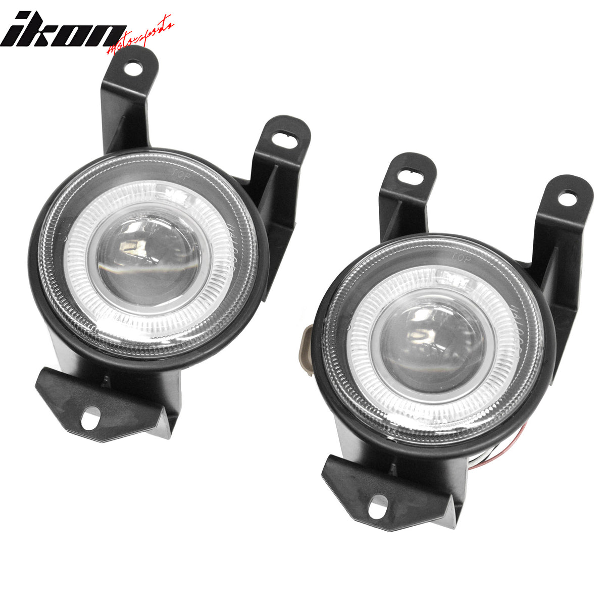 IKON MOTORSPORTS Fog Lights, Compatible with 1999-2006 GMC Sierra 1500 C3/Denali 2001-2005 Yukon C3/Denali, Black Housing Clear Lens Front Bumper Driving Fog Lamp, Pair