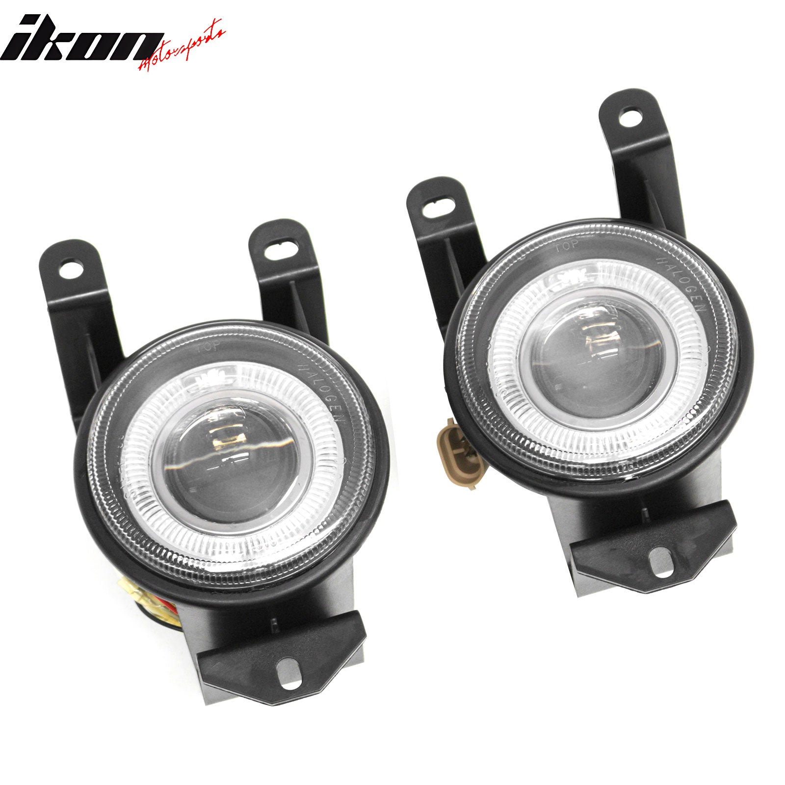 Fits 99-06 GMC Sierra 1500 C3/Denali Fog Lights Black Housing Clear Lens Pair