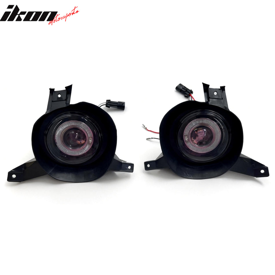 2001-2005 Ford Explorer Black Front Bumper Side Fog Lights Pair
