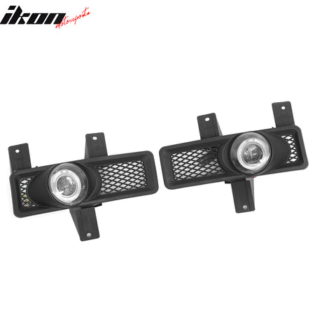 Fits 97-98 Ford F-150 Black Housing Clear Lens Front Fog Lights Lamps 2PCS Set