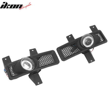 Fits 97-98 Ford F-150 Black Housing Clear Lens Front Fog Lights Lamps 2PCS Set