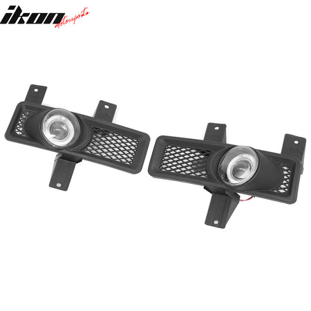Fits 97-98 Ford F-150 Black Housing Clear Lens Front Fog Lights Lamps 2PCS Set