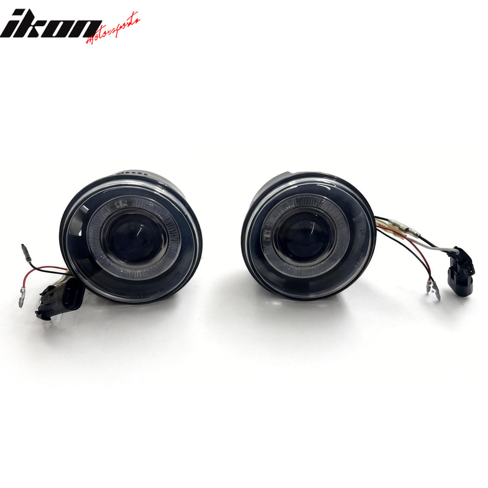 2004-2010 Jeep Grand Cherokee Front Bumper Fog Lights Lamps Black Housing 2PCS